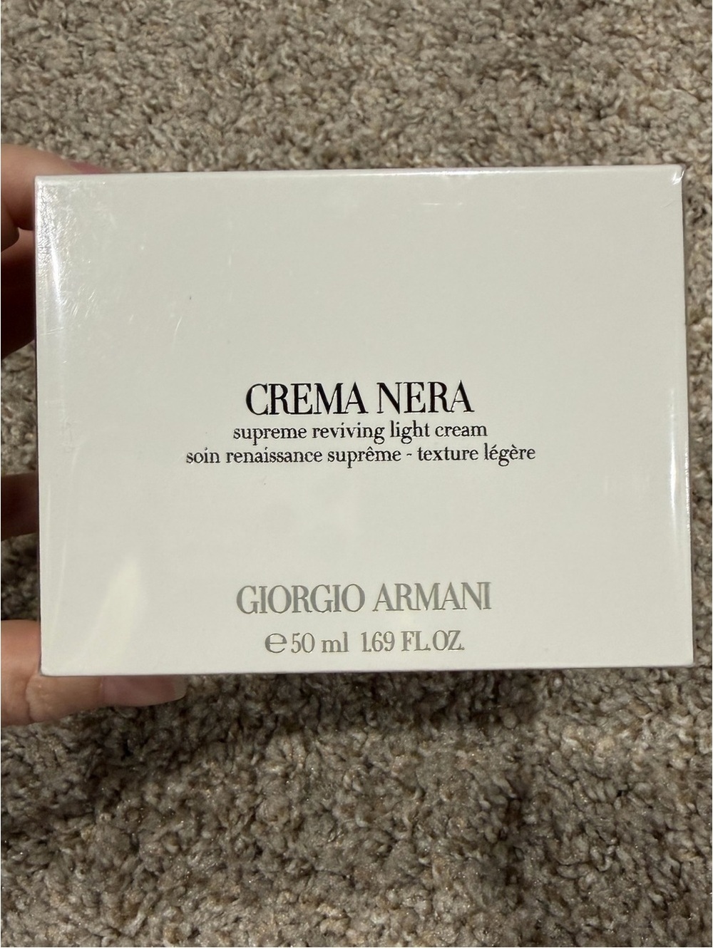 Giorgio Armani LARGE Crema Nera Supreme Light Reviving Cream 50 ml New Sealed